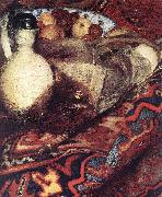 VERMEER VAN DELFT, Jan A Woman Asleep at Table (detail) ert oil painting reproduction